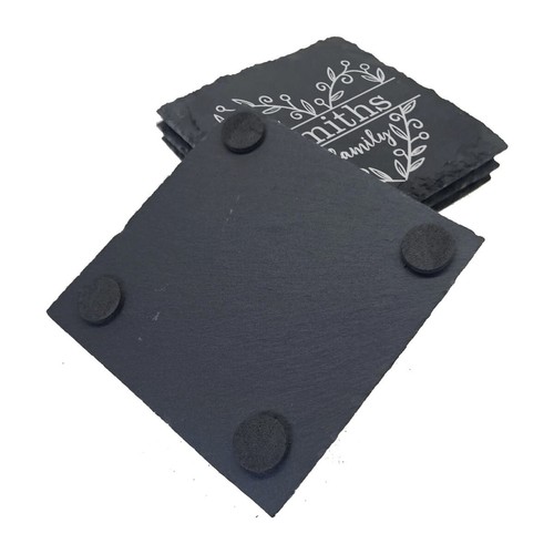 Personalised Family Heart Slate Coaster Birthday Christmas Gifts for Her Him - Picture 14 of 17
