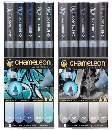 NIP - Chameleon 5 Gray Tones Marker Set CT0509 Double Ended NG4