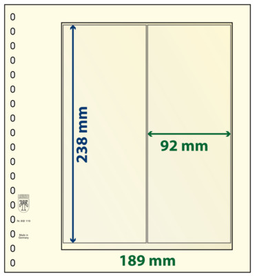 802606P Feuilles Neutres-T à 6 Poches: 33 Mm – Paquet De 10
