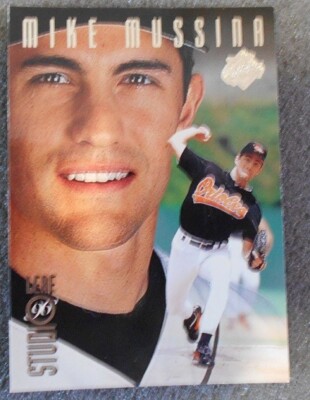 1996 Leaf Studios Mike Mussina 128 Baltimore Orioles; MLB Baseball Sport Donruss