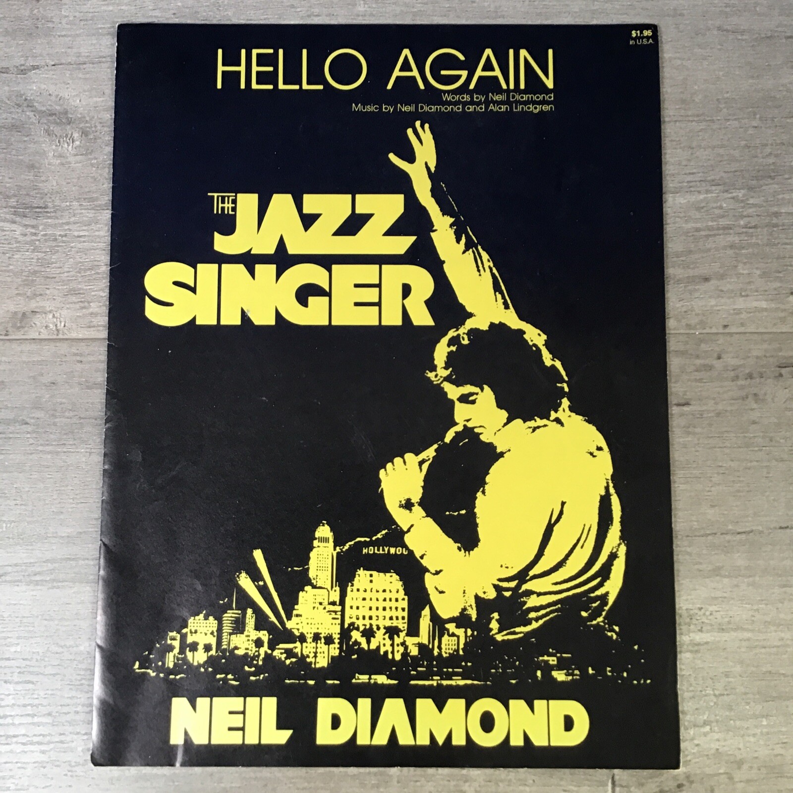 1981 HELLO AGAIN Sheet Music From The Jazz Singer Neil Diamond Alan ...