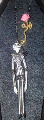 ANNA SUI Nightmare Before Christmas Jack motif Necklace USED F/S