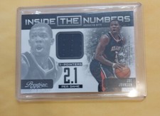2012-13 Prestige Inside the Numbers Materials Basketball Card #6 Joe Johnson Jsy