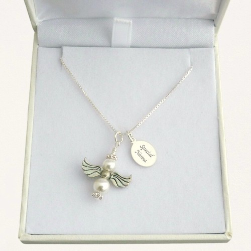 Ángel Collares Con Grabado Plata de Ley Etiqueta para Mamá, Momia, Hija Etc - Imagen 16 de 20