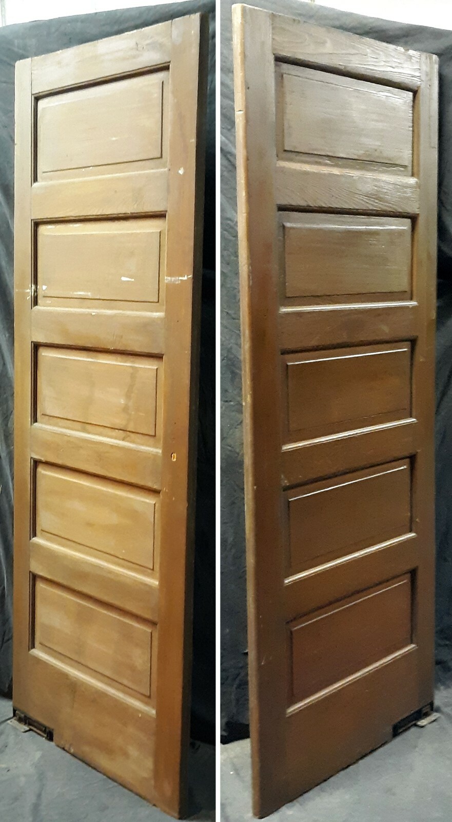 31x80" Antique Vintage Old Interior SOLID Wood Wooden Swinging Door 5 Panels eBay