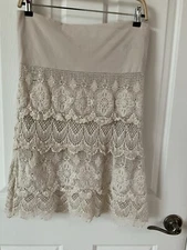 Anthropologie Crochet Boho SOLITAIRE BY RAVI KHOSLA Skirt/Dress Size M