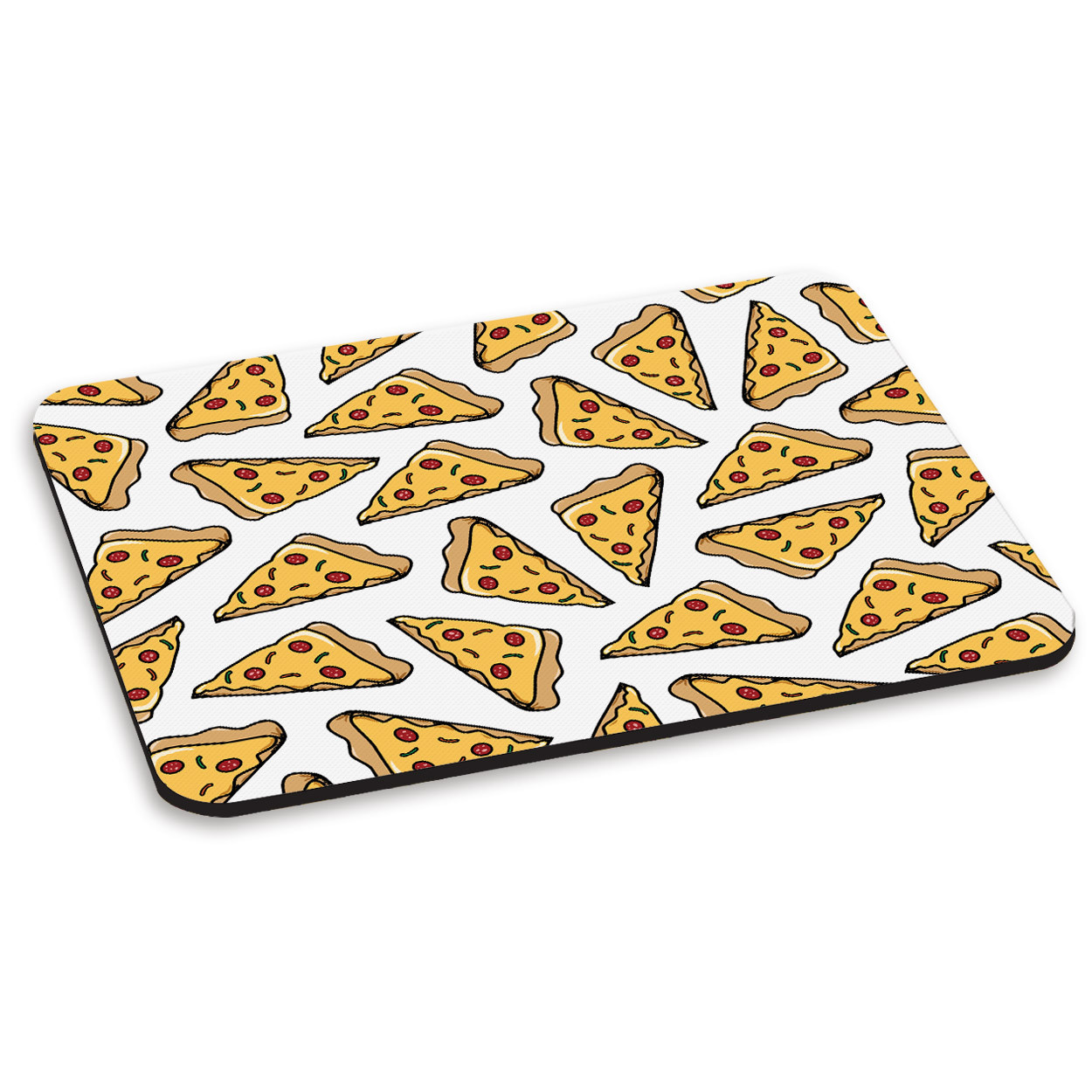 Pizza Pattern PC Computer Mouse Mat Pad - Pepperoni Funny Food