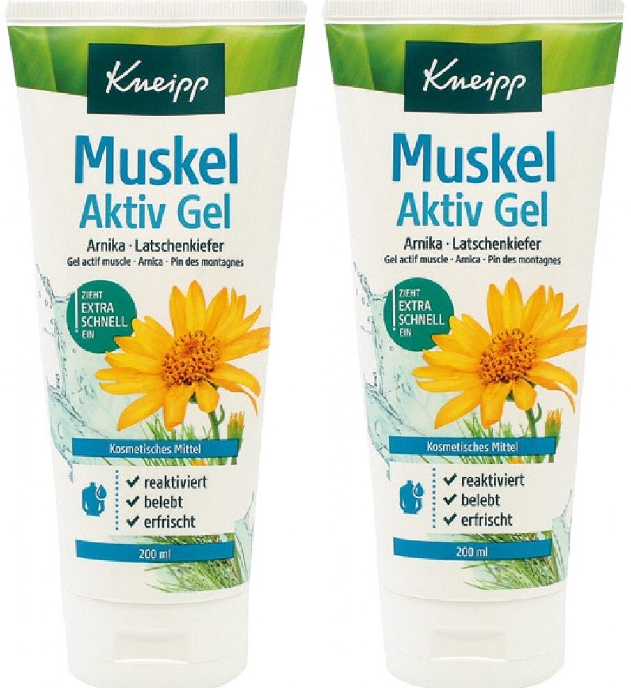 2x 200ml Kneipp Muskel Aktiv Gel mit Arnika Extrakt Laschenkiefernöl Panthenol