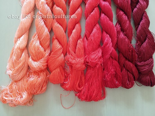 8bundles 100%natural mulberry silk,hand-dyed su embroidery silk floss/threads - Picture 11 of 12