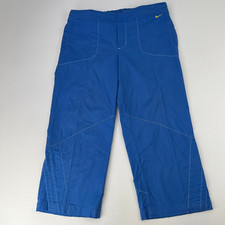 Vintage Nike Pant Women Medium Convertible Roll Button Swoosh Retro 32x23 Gym Go
