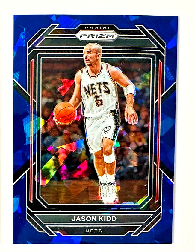 2022-23 Panini Prizm Jason Kidd BLUE Cracked Ice Prizm Card SP #/125 Nets Legend