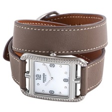 HERMES Cape Cod GM Duble Tour CC3.731 Watches Stainless Steel Free Shipping 4