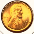 1948-S Lincoln Wheat Cent Penny GEM RED BU From an Original Bank Roll