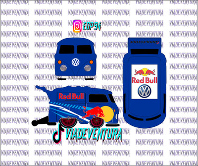 Redbull 1/64 Kool Kombi WHITE TONER Universal Waterslide Decal for Hot