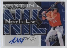 2025 Leaf Metal Next in Line Blue Prismatic 14/25 Trent Caraway #NL-TC1 Auto n5h