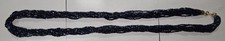 Blue Purple Peacock Seed Beads 12 Strands Torsade Style 30" Necklace FREE SHIP