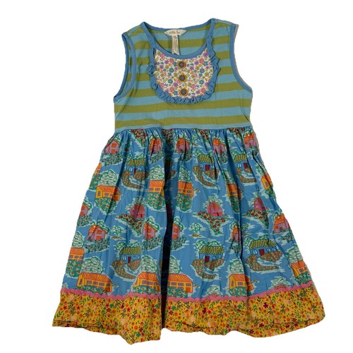 Matilda Jane Home Sweet Home Dress Girls Size 10 Easter Houses
