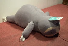 Pillowfort Sloth Weighted Plush Kids' Throw Pillow Gray