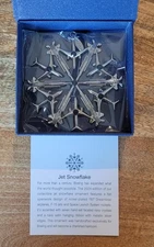 2024 BOEING JETFLAKE Metal Christmas Ornament 787 F-15EX SLS Blue Crystals Plane