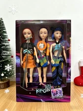 3PCS K-Pop Devil Hunter Cosplay Dolls Set – Music & Light Collectible Figures
