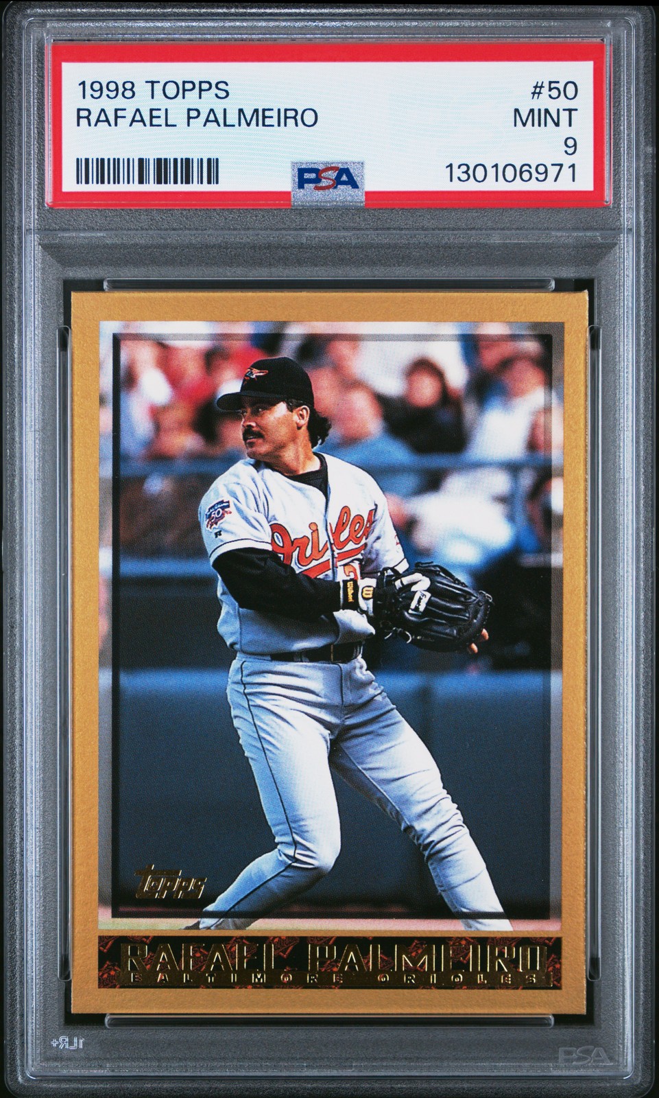 1998 TOPPS #50 RAFAEL PALMEIRO PSA 9