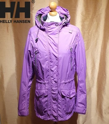 Helly Hansen Damen mittellanger Regenmantel Gr. M lila Helly Tech wind-/wasserdicht