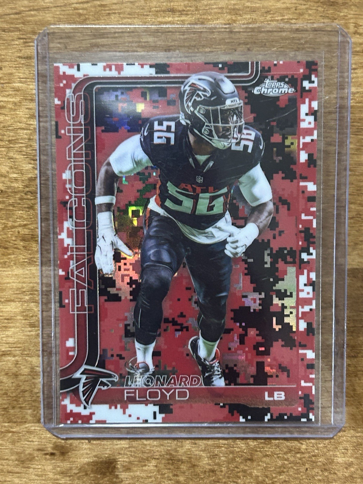 2025 Topps Chrome Football Leonard Floyd Team Camo Refractor