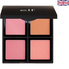 Image of Cosmetics Powder Blush Palette – Four Shades, Long-Lasting Pigment, Light