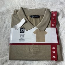Member's Mark Men's Short Sleeve Stretch Pique Polo Tan XL NWT