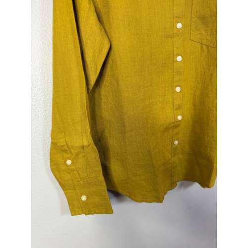 J.Crew Garçon classic shirt in Baird McNutt Irish linen Bronzed Olive Size 2 NWT - Picture 2 of 5