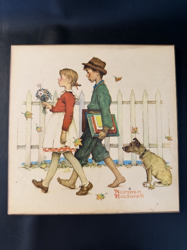 Norman Rockwell Print “Walking To School” RARE COLLECTIBLE