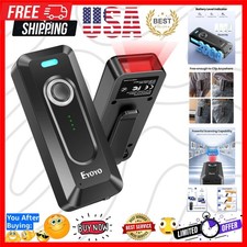 2D Bluetooth Barcode Scanner Wireless with Clip, 2000mAh Battery with Level I...