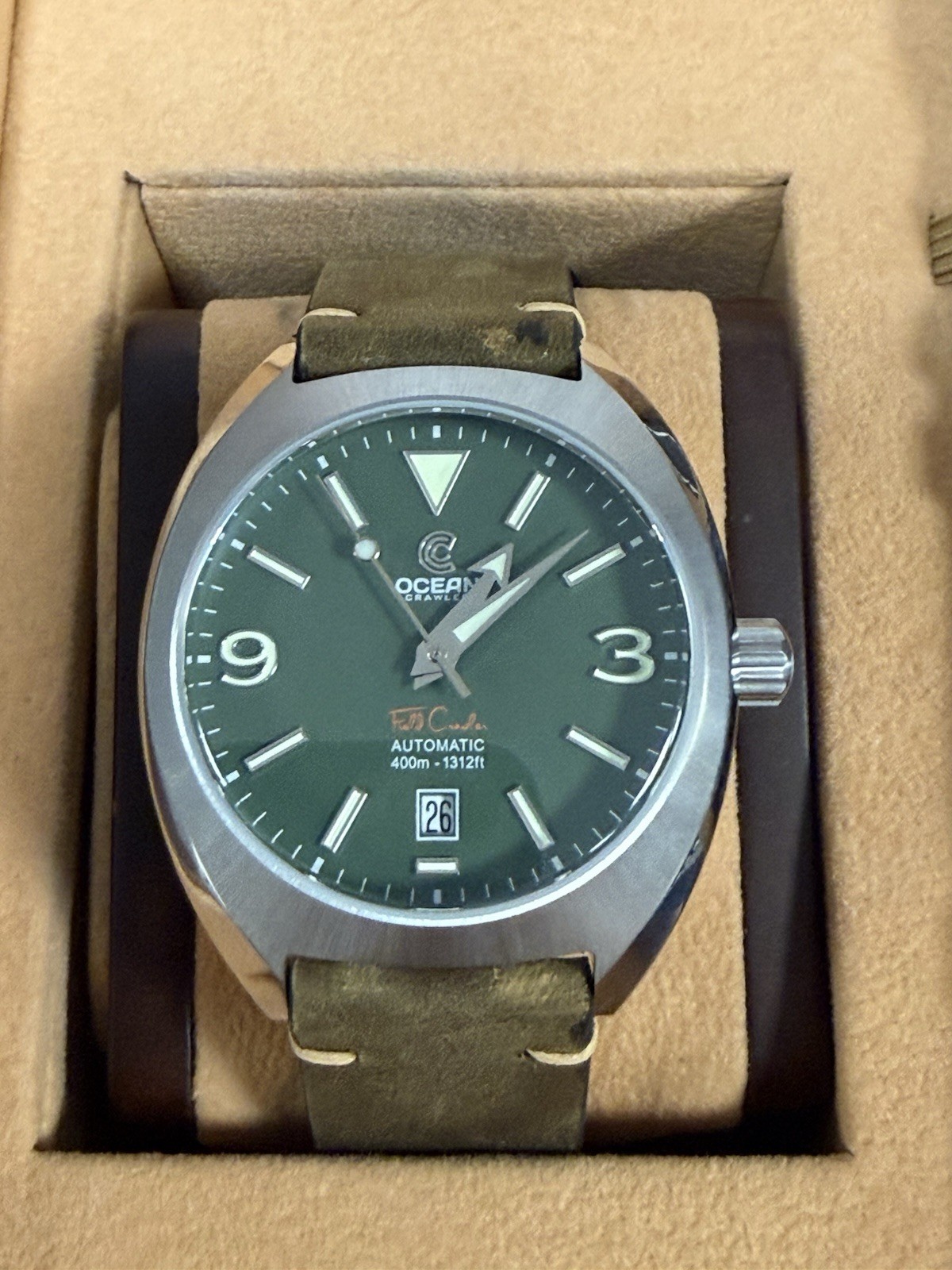 Ocean Crawler Field Crawler Automatic Watch Green… - image 3