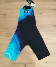 TYR Venzo Volconyx Open Back Tech Suit- Blue/Turq 490 Womens Size 23