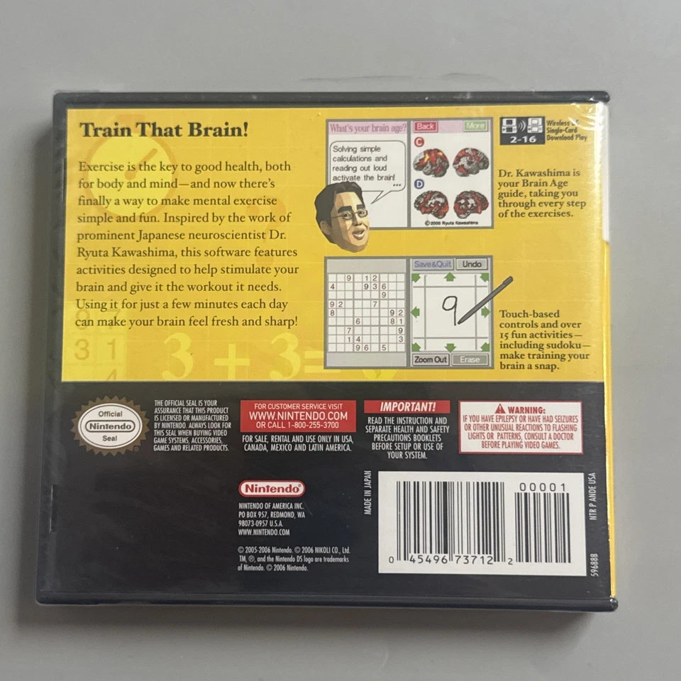 Nintendo DS Game : Brain Age Train Your New Sealed READ - Image 2 of 3