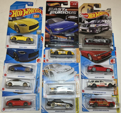 Hot Wheels NISSAN LOT Silvia S15 PROTO Z SILVIA S13 MAXIMA Titan 2023 Z datsun