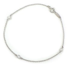 Tiffany & Co. Bracelet By the Yard 60099265 Elsa Peretti 3 Point Diamond PT950