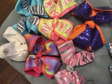 Boutique Hair Bows Asst. Set Of 11. 3 Small. 2 Medium. 6 Large.
