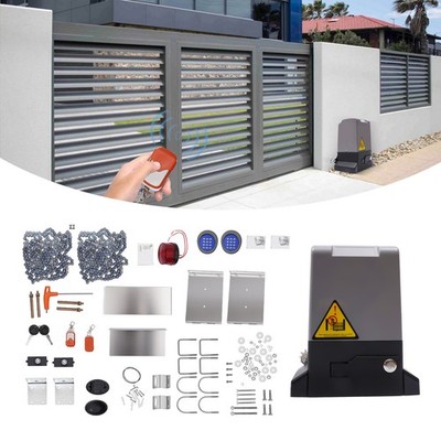 Automatic Sliding Gate Opener Electric Rolling Door Motor Kit 550W MAX.2500lb