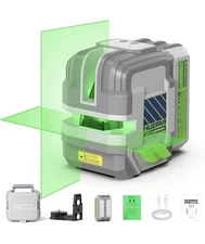 Huepar Pro Green Cross Line Laser Level Self Leveling Rechargeable w/ Case