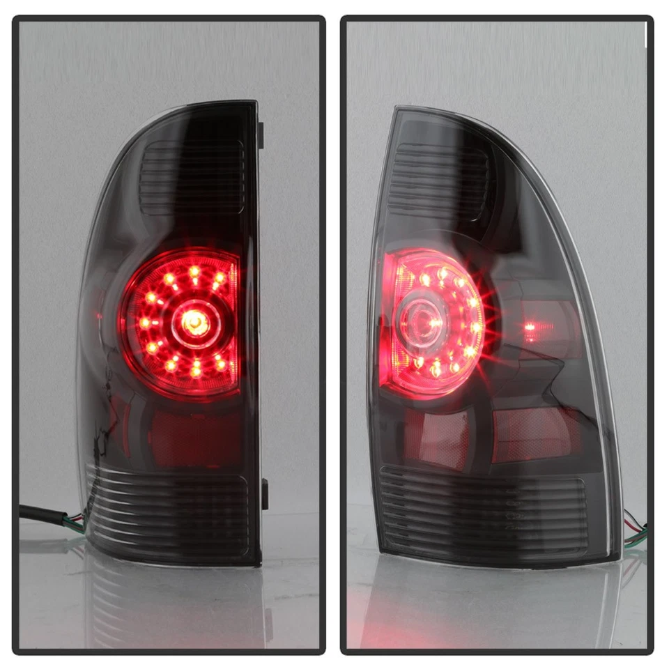 适用于黑色 2005 - 2011 年丰田塔科马 LED 光环投影仪前灯 + LED 尾灯 — 第 4/4 张图片