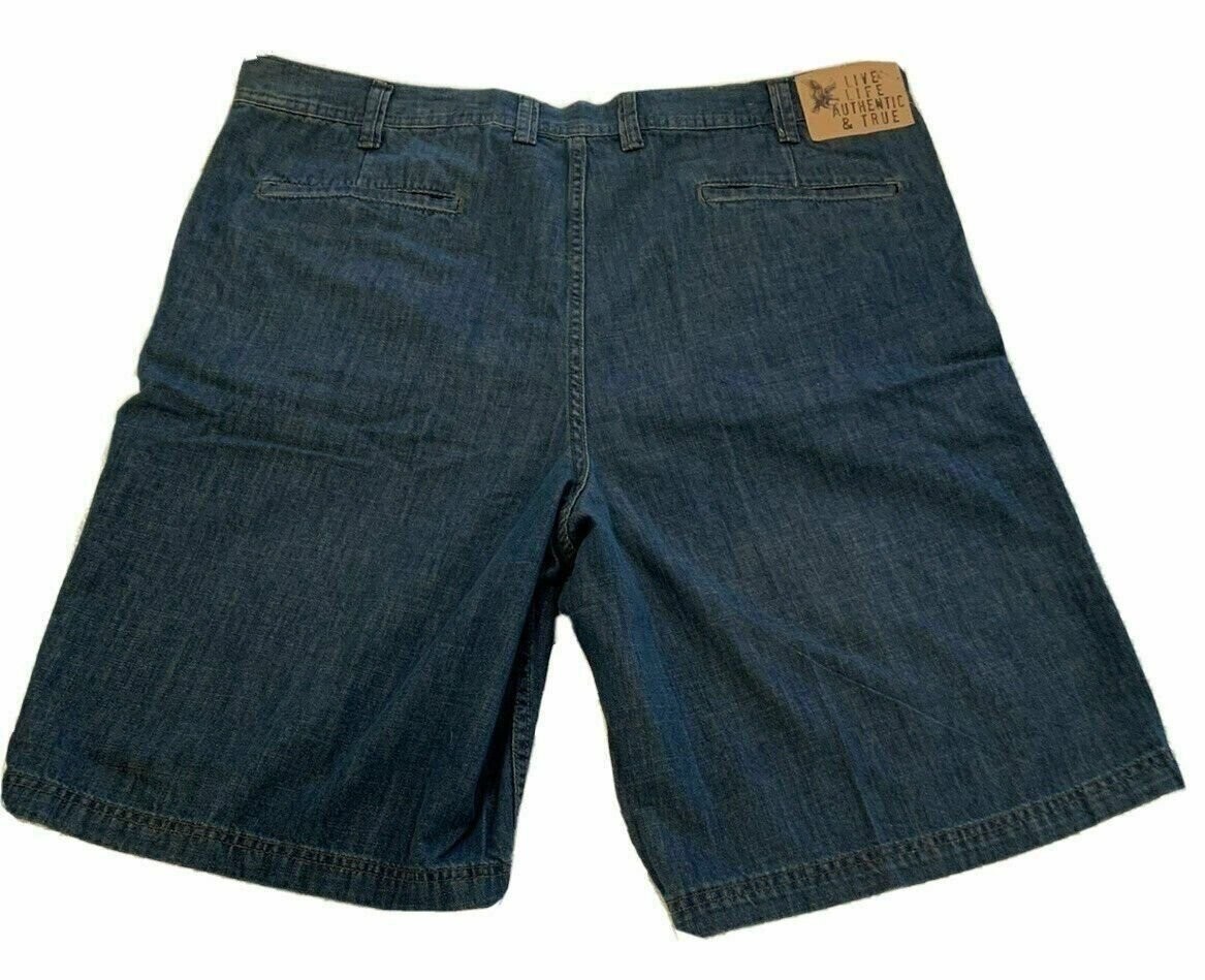 True Nation Men's Shorts Big and Tall Relaxed Fit Straight Leg Jean Denim Shorts