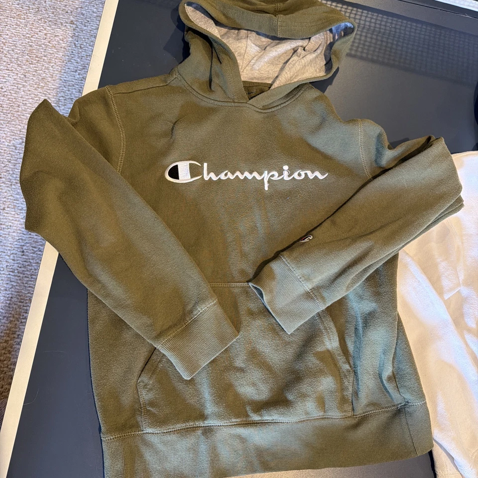 Champion Sudaderas con Capucha Talla Juvenil Grande Lote De 5 Blanco Gris Azul Verde Foto 2 de 4