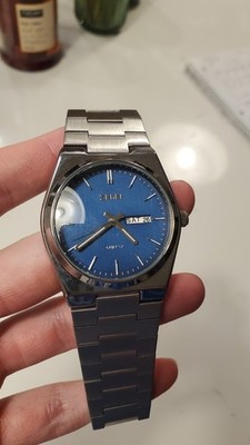 SKMEI Men's Quartz PRX Style Watch Blue Dial, Day/Date, Steel Bracelet
