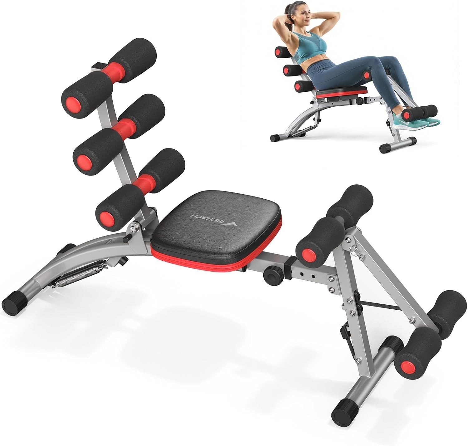 Ab Machine Multi-Functional Adjustable Ab Trainer, Ab Workout Bench for Home Gym
