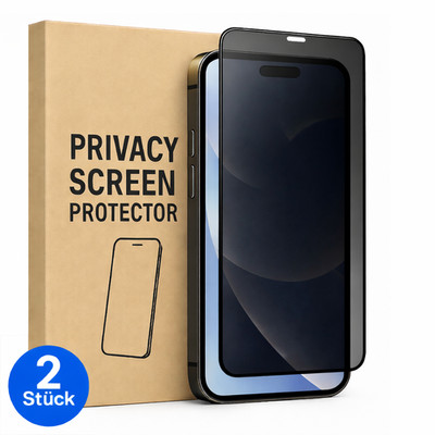 2x Privacy Anti Spy Sichtschutzfolie für iPhone 17 16 15 14 13 12 11 Pro
