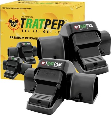 Trampas para ratas y ardillas, diseño doble túnel, reutilizables, 2 unidades