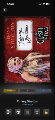 WWE Slam Tiffany Stratton Clash In Italy Legendary Red Marble Signature /5