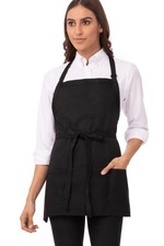 Chef Works Unisex Three Pocket Apron, Black, One Size Size, 1 Pack