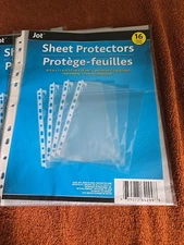 16 Clear Sheet Page Protectors Plastic Office Document  Sleeves Top Loading  